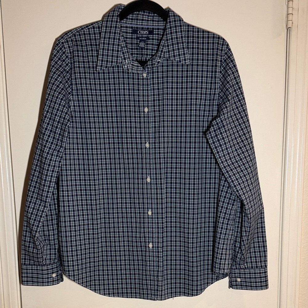 Chaps Men’s Buttondown Plaid Shirt No Iron